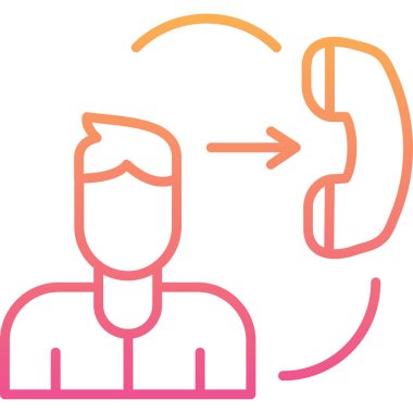 Müşteri hizmetleri simgesi, vektör illüstrasyonu