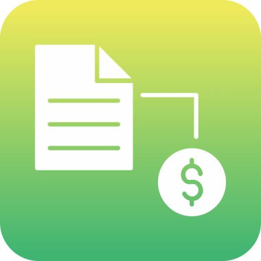 Doları vektör satırı simgesi