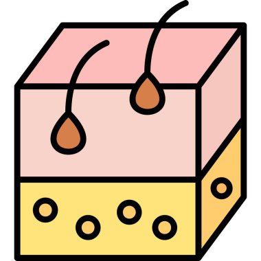 Kek. Web simgesi basit illüstrasyon