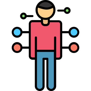 Adamım. Web simgesi basit illüstrasyon