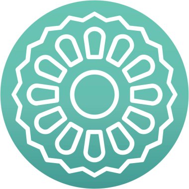 Eşsiz Çiçek Vektörü Kabartma Simgesi