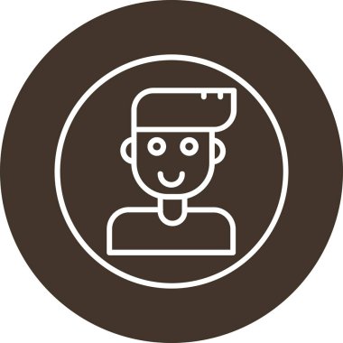 Maske simgesi olan bir adamın vektör illüstrasyonu