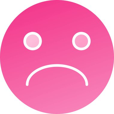 üzgün yüz ifadeleri simgesi, düz tasarım biçimi