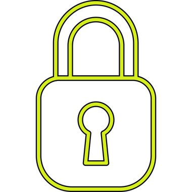 Kilit vektör simge işareti simge vektör çizim kişisel ve ticari kullanım için..