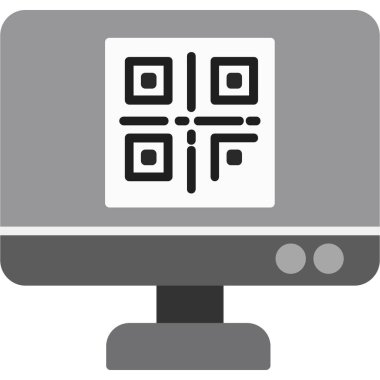 Şifre qr vektör simgesi