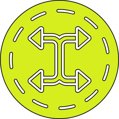 Dairesel bir işaretin vektör illüstrasyonu