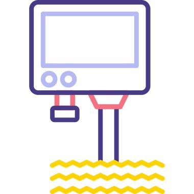 Bilgisayar. Web simgesi basit illüstrasyon