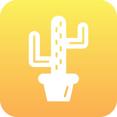 cactus icon, vector illustration simple design