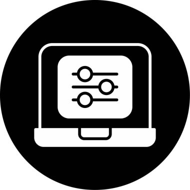 bilgisayar simgesi, basit tasarım vektör çizimi