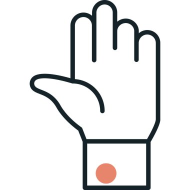 jest el avuç içi simgesi ana hat biçiminde