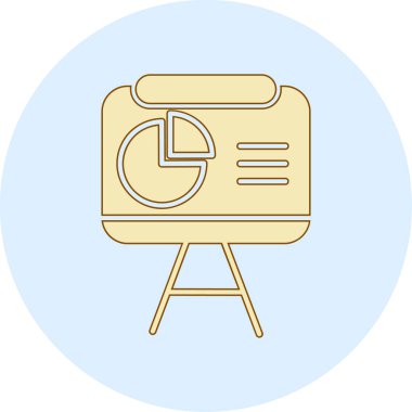 Sunum web simgesi basit vektör illüstrasyonu