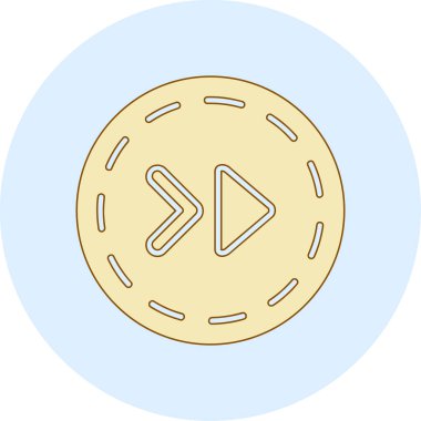 Bisküvi simgesinin vektör illüstrasyonu