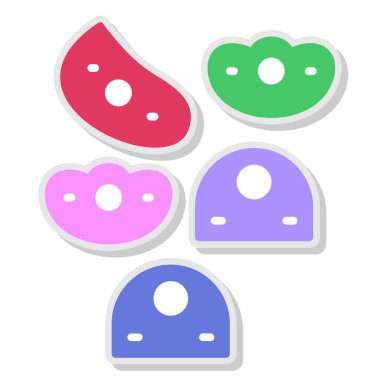 Beyaz haplar üzerine etiket tasarımı