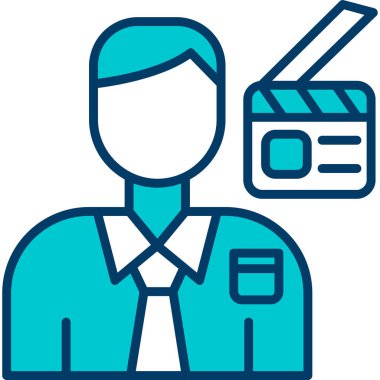 Yönetmen simgesi modern vektör illüstrasyonu