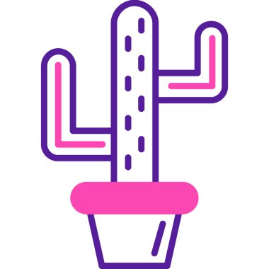 Kaktüs simgesi vektör illüstrasyonu