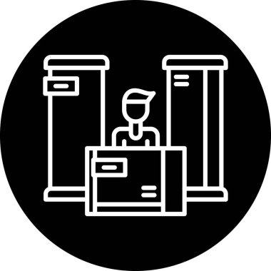 Modern ofis simgesinin vektör illüstrasyonu