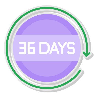 35 günlük simge, vektör illüstrasyonu