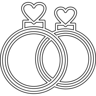 yüzük simgesini ana hatlarıyla halka şeklinde gösterir