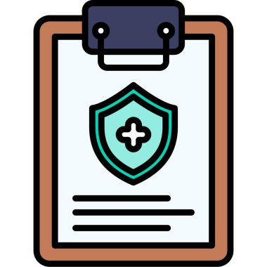 tıbbi sertifika ikonu vektör illüstrasyon tasarımı