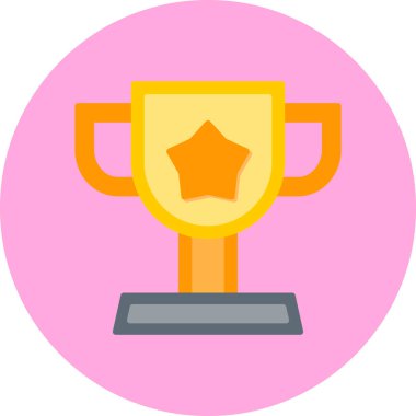 Kupa ödüllü simge düz stil