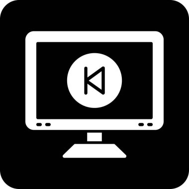 bilgisayar izleme simgesi, vektör illüstrasyonu