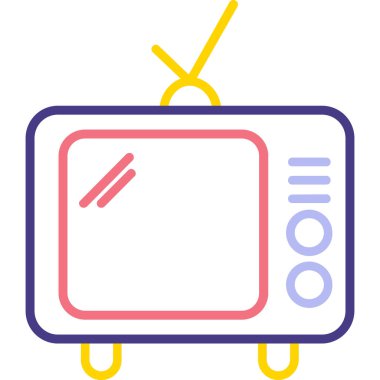 Televizyon. Web simgesi basit illüstrasyon