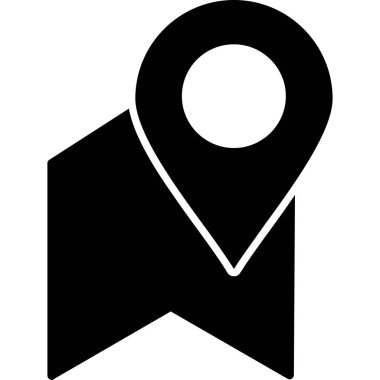 konum simgesi, konum gezinme simgesi vektör illüstrasyonu