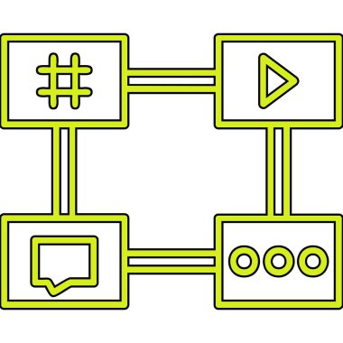 Video sohbet ve konuşma baloncukları ile video gönderme vektör simgesi kavramı.
