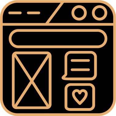 Düzen web simgesi basit vektör illüstrasyonu