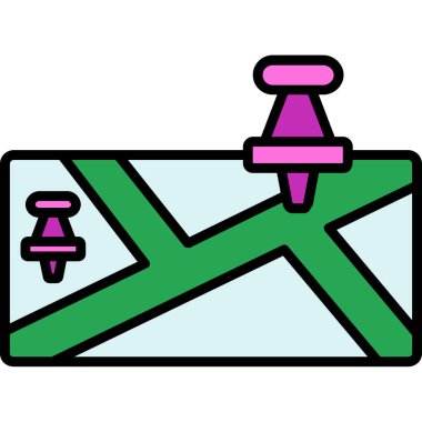 Bayrak vektör renk çizelgesi olan harita