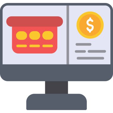 Bilgisayar. Web simgesi vektör illüstrasyonu