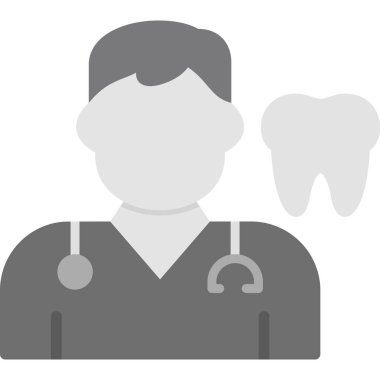 dişçi ve diş sağlığı kliniği simgesi.