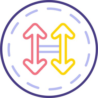 Yön ok simgesi, vektör illüstrasyonu