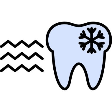 Moda tarzında izole edilmiş diş simgesi