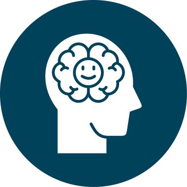 beyin ikonu vektör illüstrasyonu