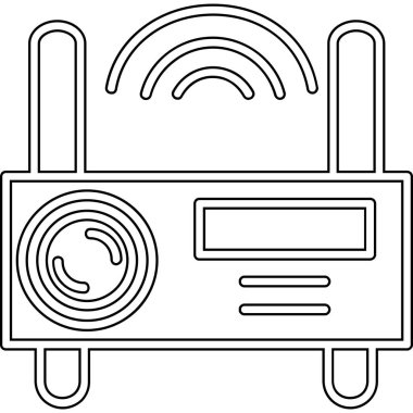 Radyo. Web simgesi basit illüstrasyon