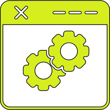 vektör illüstrasyonu olarak dişli ve ayarlar