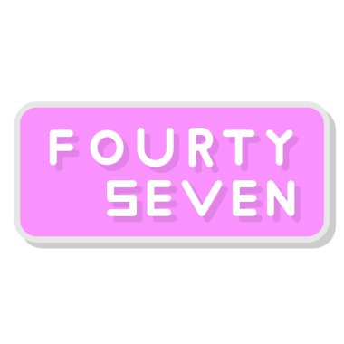 Pembe ve yeşil renkli dört numara..