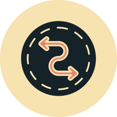 Yuvarlak bir simgenin vektör illüstrasyonu