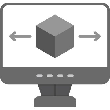 Bilgisayar. Web simgesi basit illüstrasyon