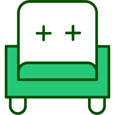 Kanepe. Web simgesi basit illüstrasyon