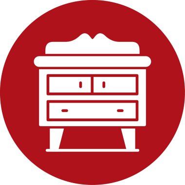 Mobilya simgesinin vektör illüstrasyonu