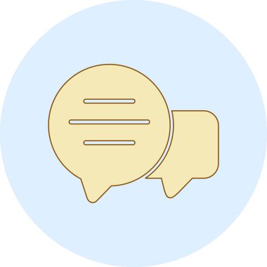 konuşma balonu simgesi, vektör illüstrasyonu