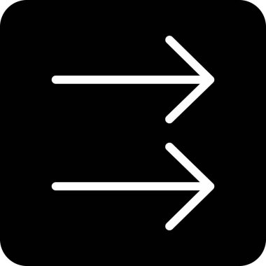 ok yönü simgesi ana hat biçiminde