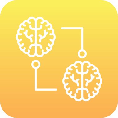 Soyut grupta izole edilmiş beyin simgesi