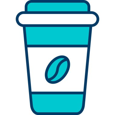 kahve fincanı simgesi vektör illüstrasyon grafik tasarımı