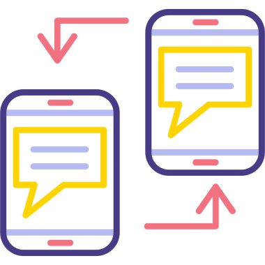 Konuş. Web simgesi basit illüstrasyon