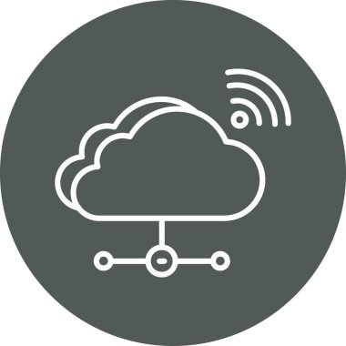 Bulut simgesi vektör illüstrasyonu