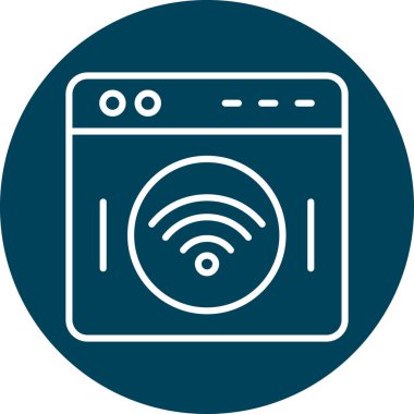 Mikrodalga fırın simgesinin vektör çizimi