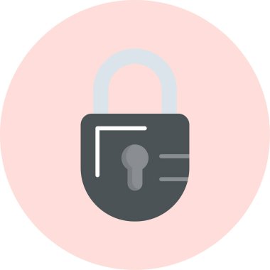 Asma kilit simgesinin vektör illüstrasyonu